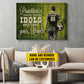 Personalized Soccer Man Canvas Painting, Practice Until Your Idols Inspirational Quote Wall Art Decor, Poster Gift For Soccer Lovers