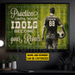 Personalized Soccer Man Canvas Painting, Practice Until Your Idols Inspirational Quote Wall Art Decor, Poster Gift For Soccer Lovers