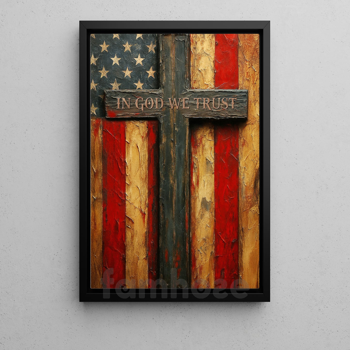 God Canvas Painting, In God We Trust Wall Art Decor, Poster Gift For Christian Lovers