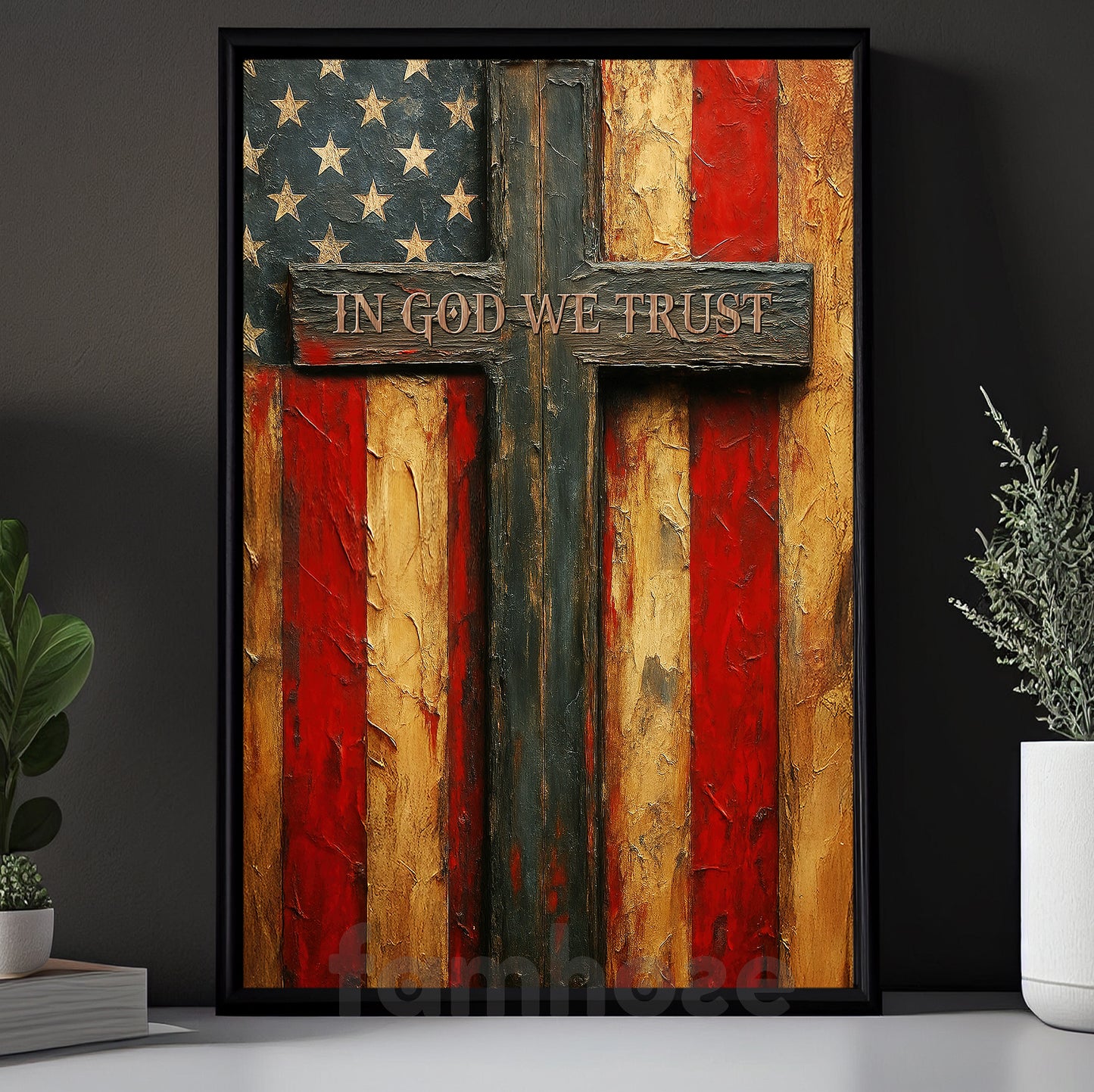 God Canvas Painting, In God We Trust Wall Art Decor, Poster Gift For Christian Lovers
