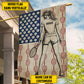 Personalized July 4th Tennis Girl American Garden Flag & House Flag, Independence Day Patriotic Tennis USA Yard Flag Gift For Tennis Lovers, Tennis Players