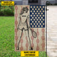 Personalized July 4th Tennis Girl American Garden Flag & House Flag, Independence Day Patriotic Tennis USA Yard Flag Gift For Tennis Lovers, Tennis Players