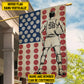 Personalized July 4th Volleyball Man American Garden Flag & House Flag, Independence Day Patriotic Volleyball USA Yard Flag Gift For Volleyball Lovers