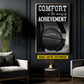 Personalized Basketball Canvas Painting, Comfort Is The Enemy Of Achievement Inspirational Quote Wall Art Decor, Poster Gift For Basketball Lovers