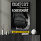 Personalized Basketball Canvas Painting, Comfort Is The Enemy Of Achievement Inspirational Quote Wall Art Decor, Poster Gift For Basketball Lovers