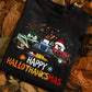 Halloween Tractor T-shirt, Happy Hallothanksmas Thanksgiving Christmas Gift For Tractor Lovers, Tractor Farmers, Farmer Gifts