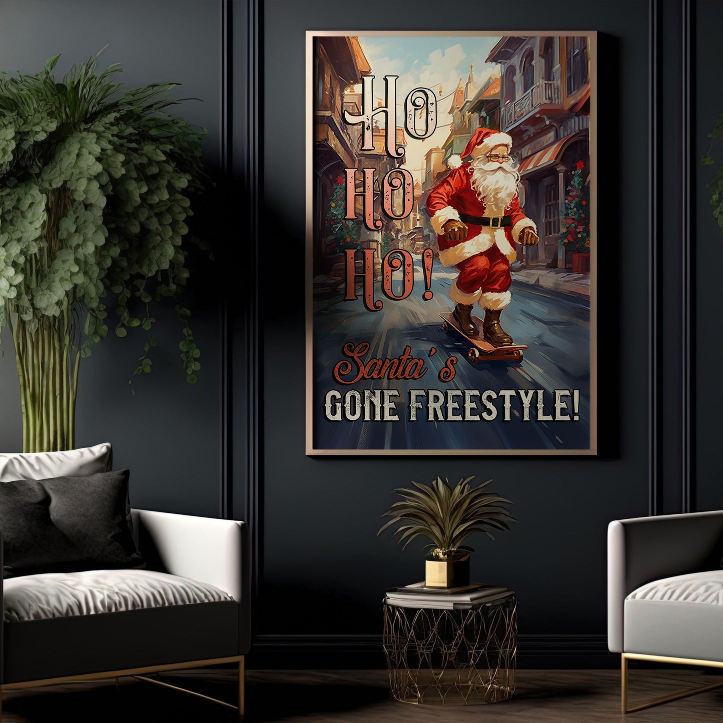 Santa Claus Ho Ho Ho christmas wall decal