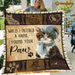 Cat Blanket, When I Needed A Hand I Found Your Paw Fleece Blanket - Sherpa Blanket Gift For Cat Lover, Cat Owners