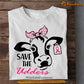 Funny Cow T-shirt, Save The Udders, Gift For Cow Lovers Who Supports Breast Cancer Awareness