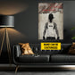 Personalized Wrestling Canvas Painting, When Fear Knocks Inspirational Quote Wall Art Decor, Poster Gift For Wrestling Lovers
