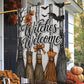 Halloween Witches Welcome Garden & House Flag, Witch Broom Yard Flag Spooky Season Gift For Witch Lover