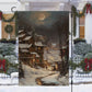 Moonlit Winter Village, Christmas Garden Flag - House Flag, Christmas Flag Gift