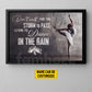 Personalized Ballet Woman Canvas Painting, Don't Wait For The Storm To Pass Inspirational Quote Wall Art Decor, Poster Gift For Ballet Lovers