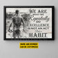 Motivational Personalized Soccer Man Canvas Painting, We Are What We Repeatedly Sports Quotes Wall Art Decor, Poster Gift For Soccer Lovers