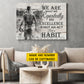 Motivational Personalized Soccer Man Canvas Painting, We Are What We Repeatedly Sports Quotes Wall Art Decor, Poster Gift For Soccer Lovers