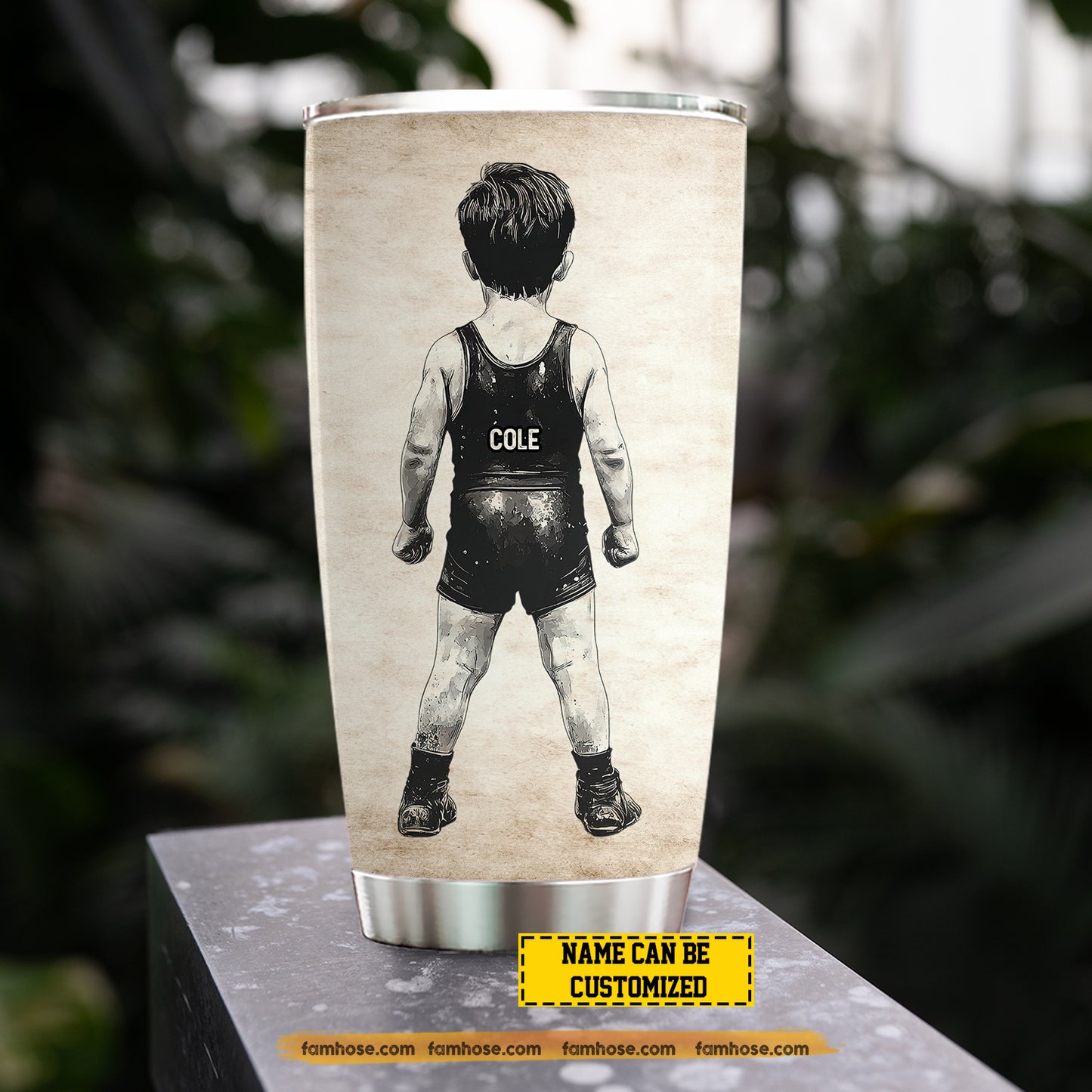 Personalized School Wrestling Kid Tumbler, Wrestling School Lessons Stainless Steel Tumbler Gift For Wrestling Lovers
