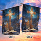Majestic Midnight Cross Garden Flag & House Flag, Nativity Religious Winter Christians Flag Gift