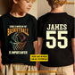 Personalized School Basketball Kid Two-sided T-shirt, School Is Important Sport Tees Gift For Basketball Lovers