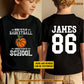 Personalized Back To School Basketball Kid Two-sided T-shirt, Born To Play Basketball Sport Tees Gift For Basketball Lovers