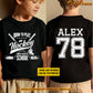 Personalized Back To School Hockey Kid Two-sided T-shirt, Born To Play Hockey Sport Tees Gift For Hockey Lovers