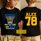 Personalized School Hockey Kid Two-sided T-shirt, School Is Important Sport Tees Gift For Hockey Lovers