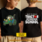 Personalized Back To School Tractor Kid Two-sided T-shirt, Born To Drive Tractor Sport Tees Gift For Tractor Lovers