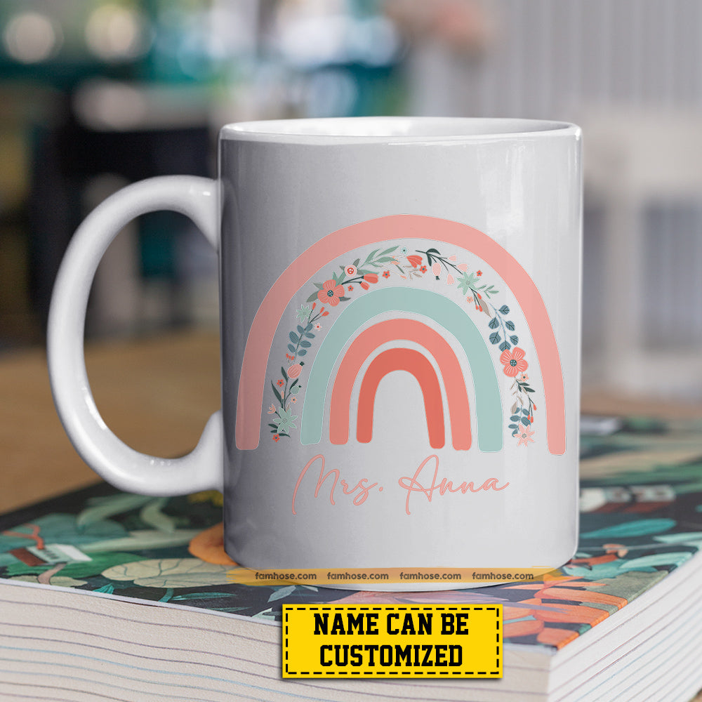 Personalized Teacher Mug, Thank You For Believing In Me Mugs Gift For Teacher Lovers