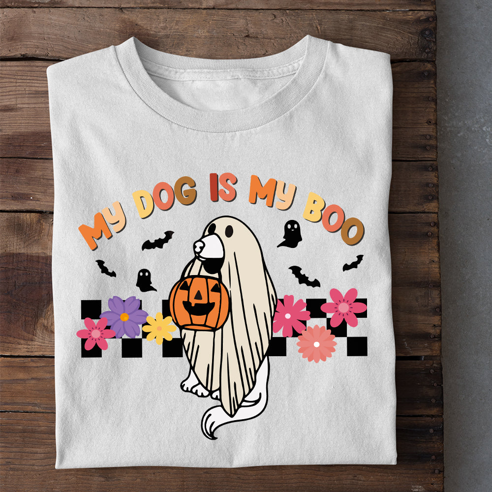 Cute Halloween Dog T-shirt, My Dog Is My Boo, Gift For Dog Lovers, Dog Owners, Dog Tees