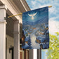 Angel's Embrace Midnight Miracle, Angel Garden Flag - House Flag, Christmas Flag Gift For Angel Lovers