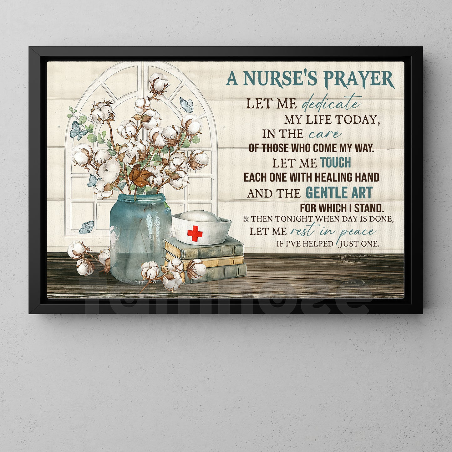 Personalized Nurse Canvas Painting, A Nurse's Prayer Wall Art Decor, Poster Gift For Nurse Lovers