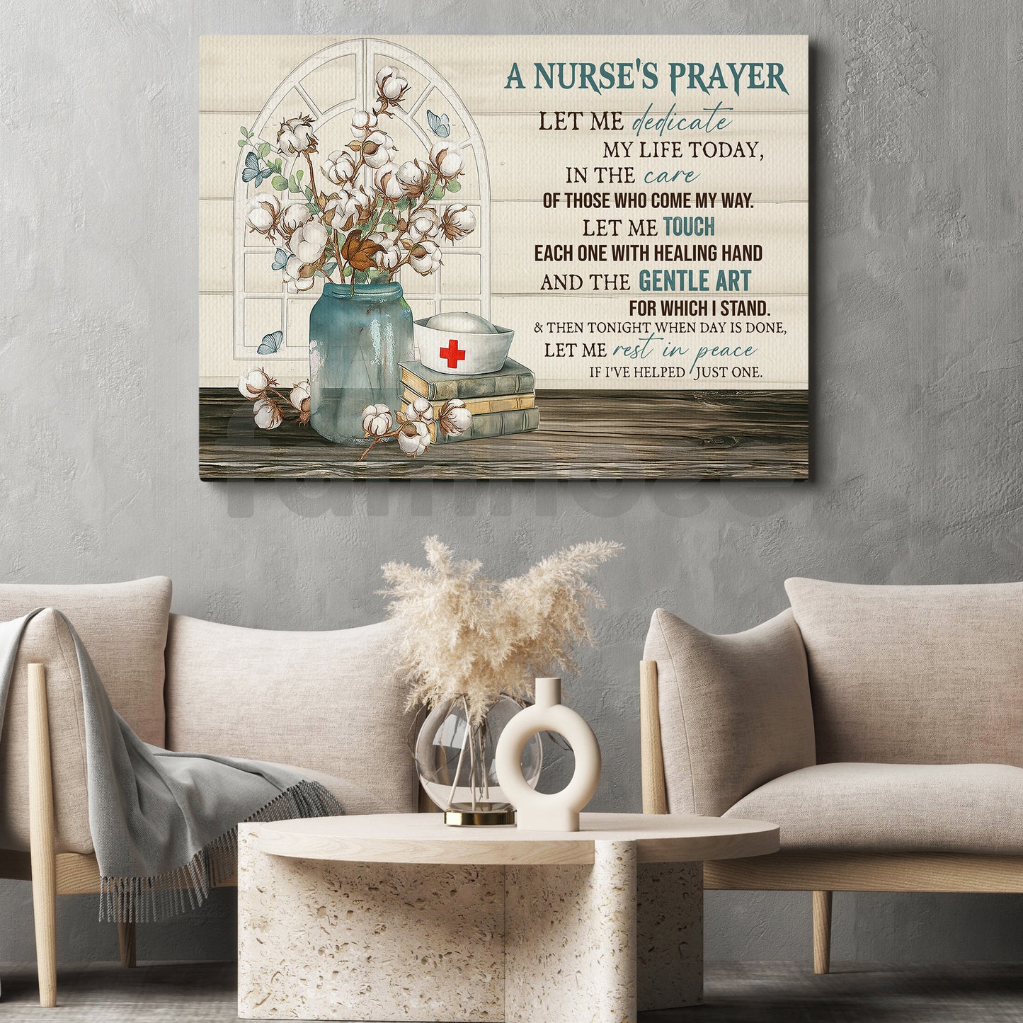 Personalized Nurse Canvas Painting, A Nurse's Prayer Wall Art Decor, Poster Gift For Nurse Lovers
