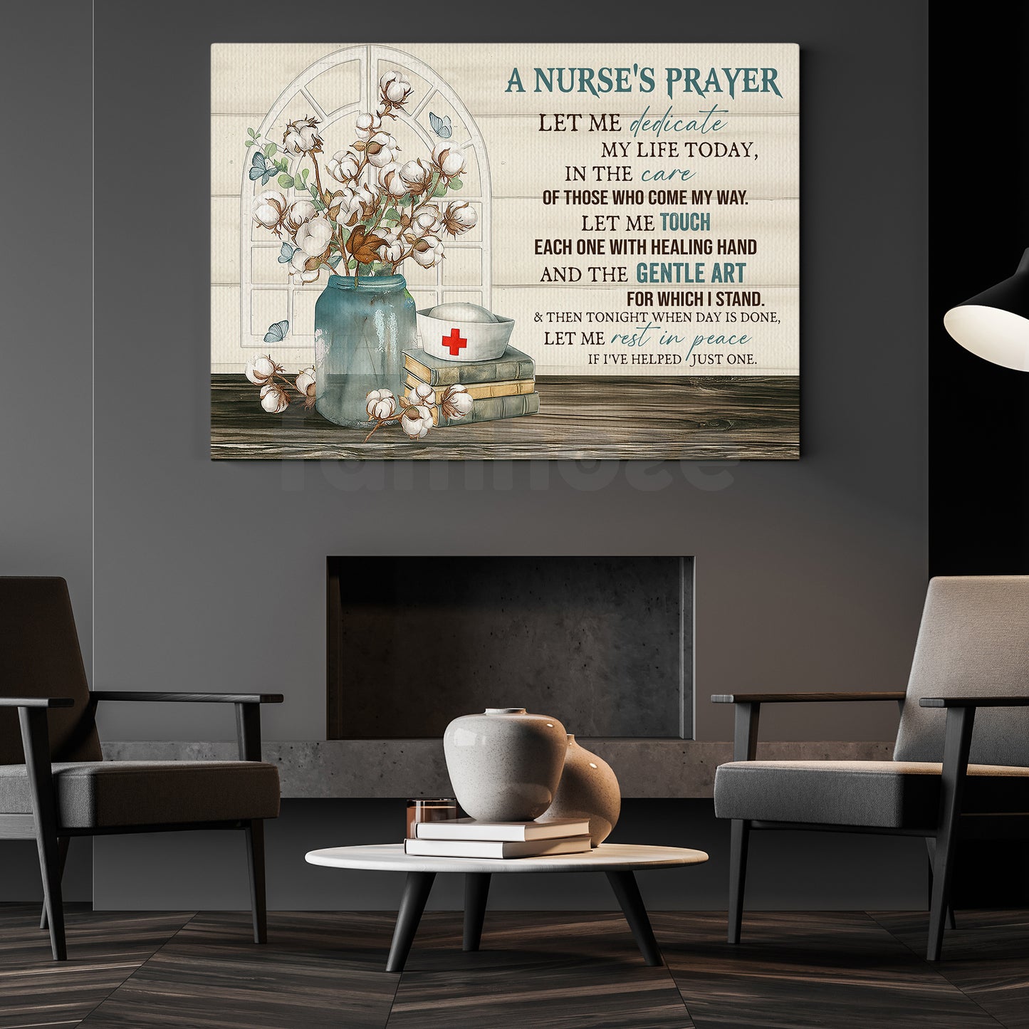 Personalized Nurse Canvas Painting, A Nurse's Prayer Wall Art Decor, Poster Gift For Nurse Lovers