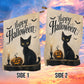 Halloween Black Cat Garden & House Flag, Happy Halloween Yard Flag, Spooky Season Gift For Cat Lover