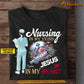 Personalized Nurse Jesus T-shirt, Nursing In My Veins Tees Gift For Nurse Lovers