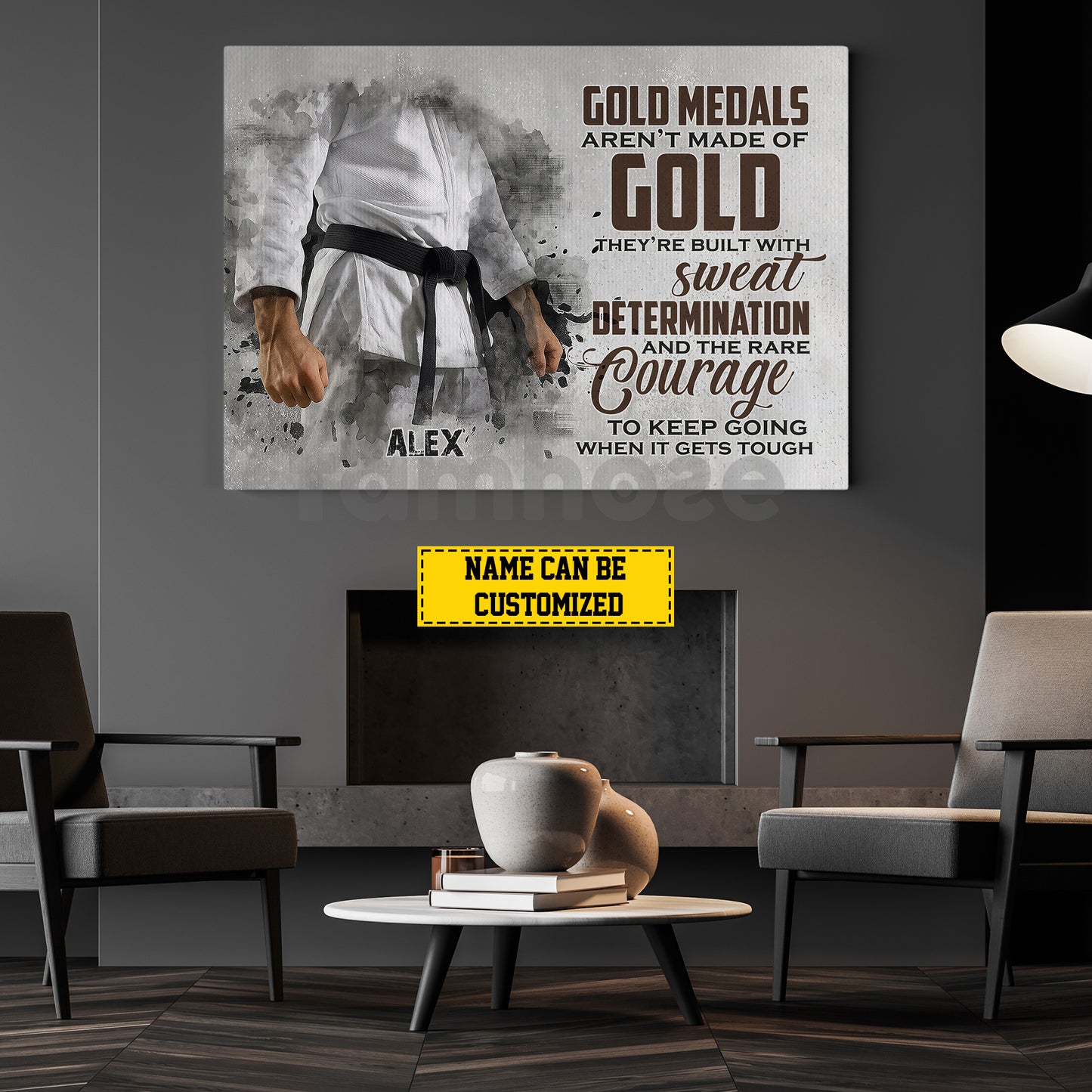 Personalized Jiu Jitsu Man Canvas Painting, Gold Medals Aren't Made Of Gold Wall Art Decor, Poster Gift For Jiu Jitsu Lovers