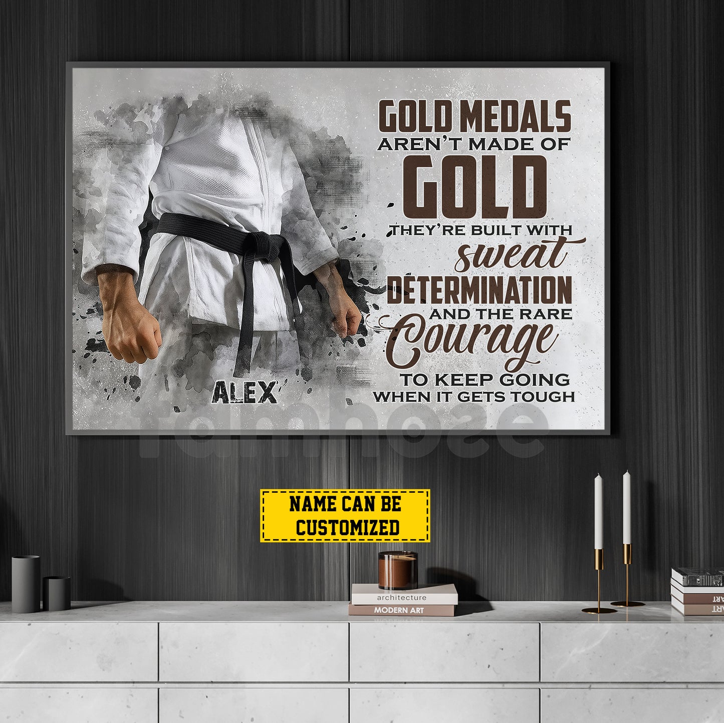 Personalized Jiu Jitsu Man Canvas Painting, Gold Medals Aren't Made Of Gold Wall Art Decor, Poster Gift For Jiu Jitsu Lovers