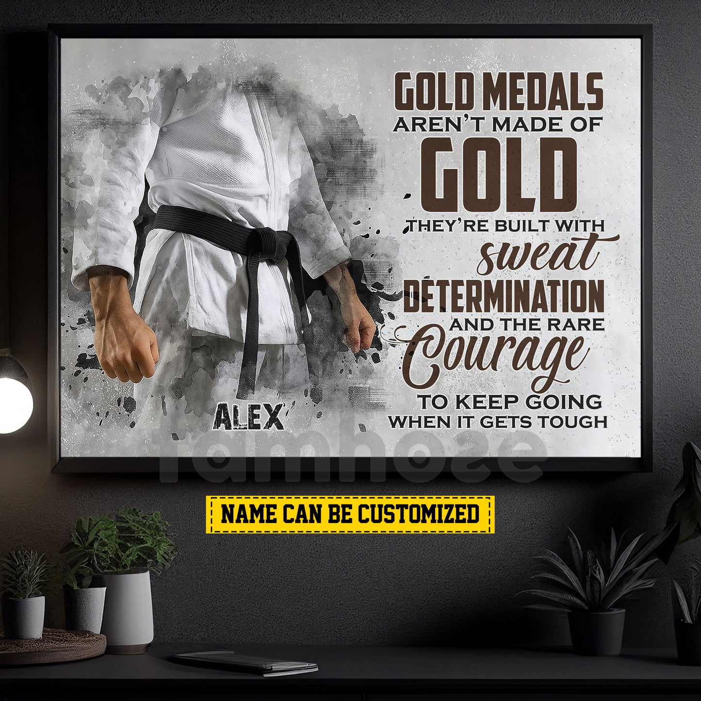 Personalized Jiu Jitsu Man Canvas Painting, Gold Medals Aren't Made Of Gold Wall Art Decor, Poster Gift For Jiu Jitsu Lovers