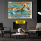 Personalized Swimming Canvas Painting, You Can't Put A Limit On Anything Wall Art Decor, Poster Gift For Swimming Lovers