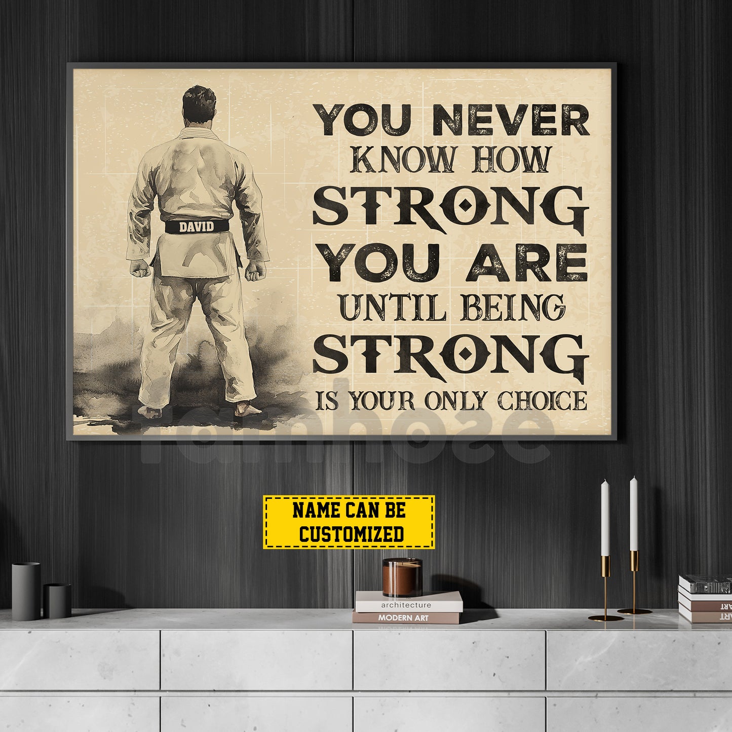 Personalized Jiu Jitsu Man Canvas Painting, You Never Know How Strong You Are Wall Art Decor, Poster Gift For Jiu Jitsu Lovers