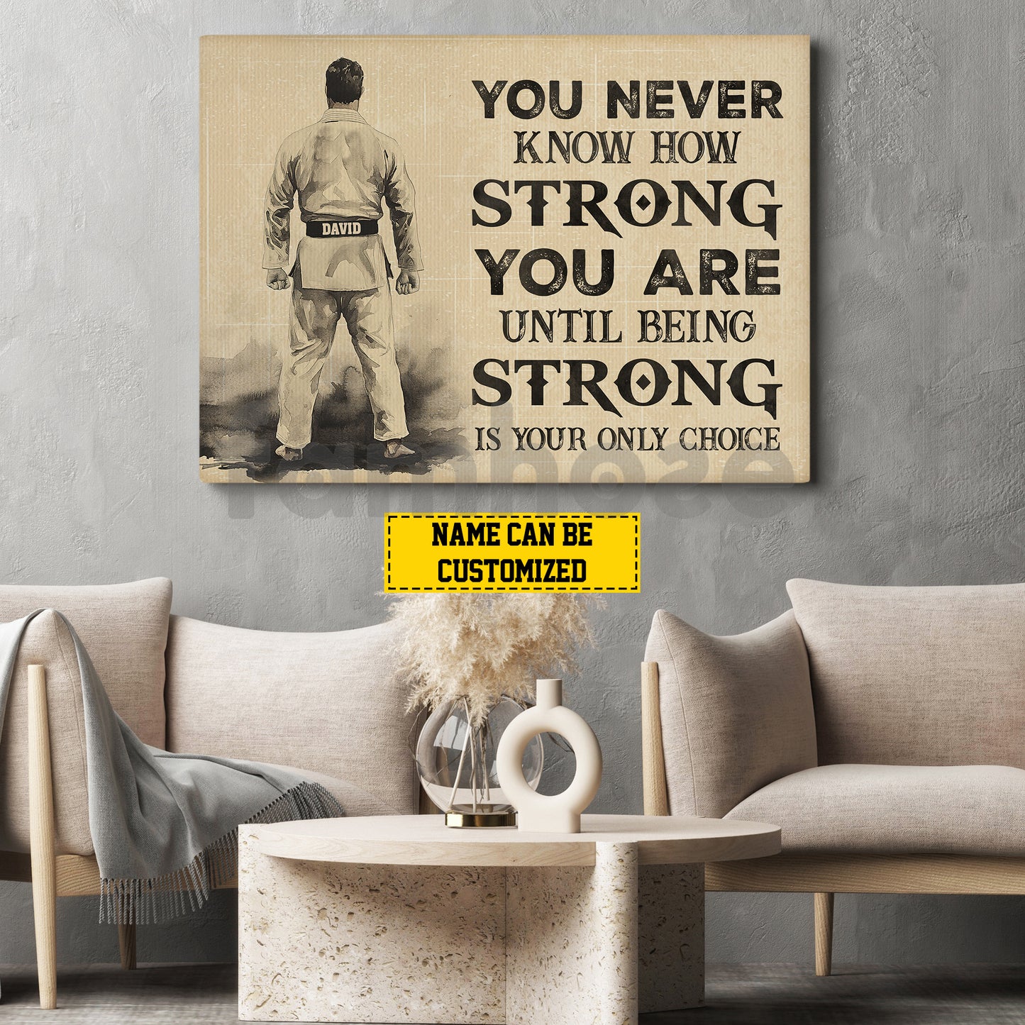 Personalized Jiu Jitsu Man Canvas Painting, You Never Know How Strong You Are Wall Art Decor, Poster Gift For Jiu Jitsu Lovers