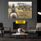 Personalized Cowgirl Riding Canvas Painting, Sometimes The Smallest Step Wall Art Decor, Poster Gift For Cowgirl