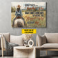 Personalized Cowgirl Riding Canvas Painting, Sometimes The Smallest Step Wall Art Decor, Poster Gift For Cowgirl