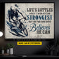Personalized Cycling Man Canvas Painting, Life's Battles Aren't Won By The Strongest Wall Art Decor, Poster Gift For Cycling Lovers