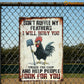Funny Chicken Metal Sign, Don't Ruffle My Feathers Farm Sign, Farm Decor Gift For Chicken Lovers