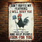 Funny Chicken Metal Sign, Don't Ruffle My Feathers Farm Sign, Farm Decor Gift For Chicken Lovers