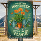 Funny Quote Metal Sign, You Can't Buy Happiness Garden Sign, Field Decor Gift For Plant Lovers