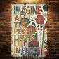 Funny Quote Metal Sign, Imagine All The People Living Life In Peace House Sign, Field Decor Gift