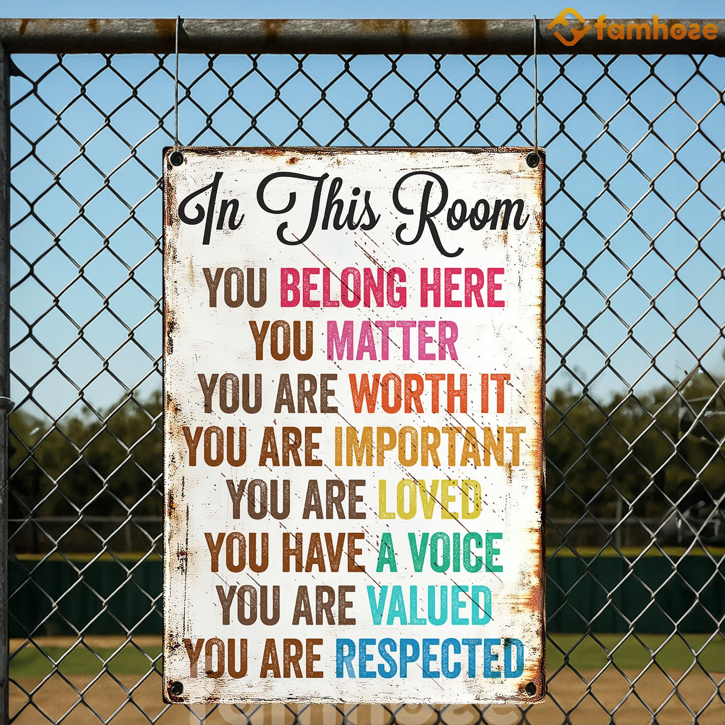 Funny Quote Metal Sign, In This Room House Sign, Field Decor Gift