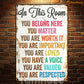 Funny Quote Metal Sign, In This Room House Sign, Field Decor Gift