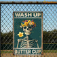 Funny Bathroom Metal Sign, Wash Up Toilet Sign, WC Decor Gift For Bathroom Lovers